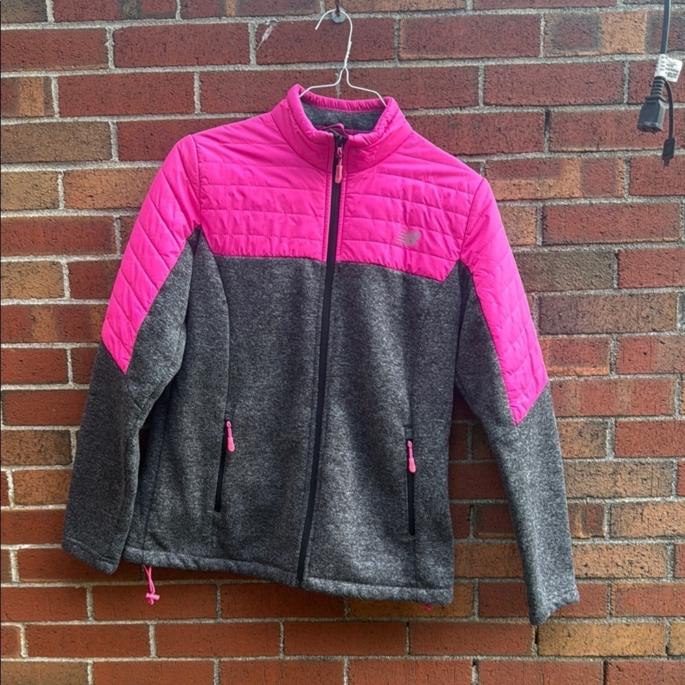 Pink and grey jacket new balance jacket
